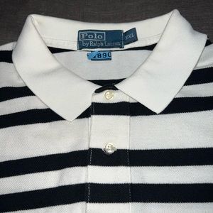 RALPH LAUREN  Polo Golf Men's White Striped Shirt  sz XXL